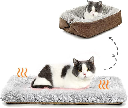 Self Warming Cat Bed, Foldable Self Heated Cat Mat Extra Warm Thermal Heating - Image 8