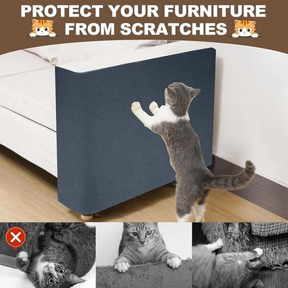 Cat Scratch Furniture Protector, 157.4"x15.8" Cat Scratching Mat, Trimmable - Image 4