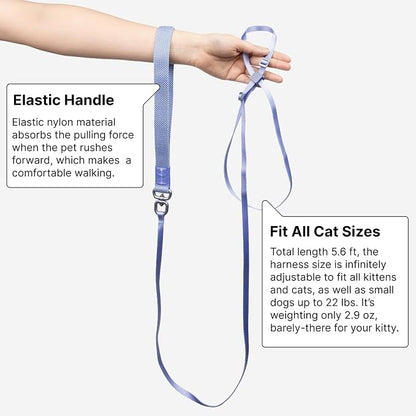 Cat Harness and Leash 2-in-1, Escape Proof Anti-Chocking Harness Adjustable - Image 4