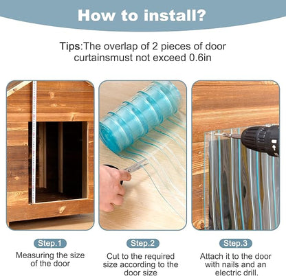 Uross Dog Door Replacement Flaps -5.9 FT x 7.9 in Ruff Weather DIY Cat Door Flap - Image 3