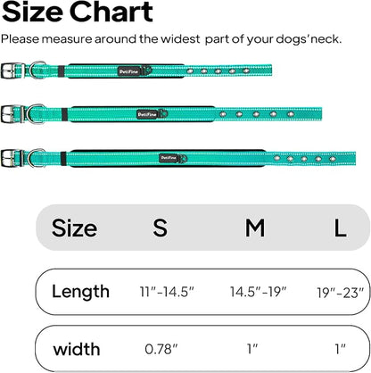 PetiFine Dog Collars for Medium Dogs, Neoprene Padded and Adjustable, - Image 7