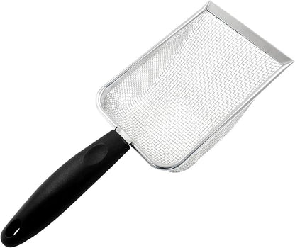Hordion Cat Litter Scoop Stainless Steel Mesh Scooper, 2mm Mesh Non-Stick - Image 3