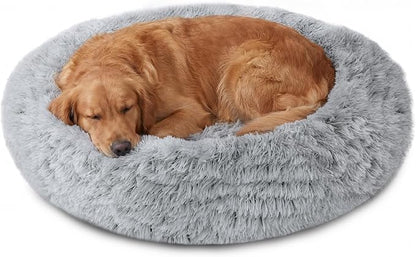 JOLLYVOGUE Calming Dog Bed Large Size Dog, Anti-Anxiety Donut Large Pet Bed by JOLLYVOGUE