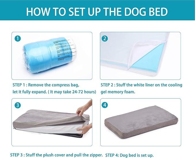 Orthopedic Memory Foam Dog Bed, Cooling Dog Beds - Image 5