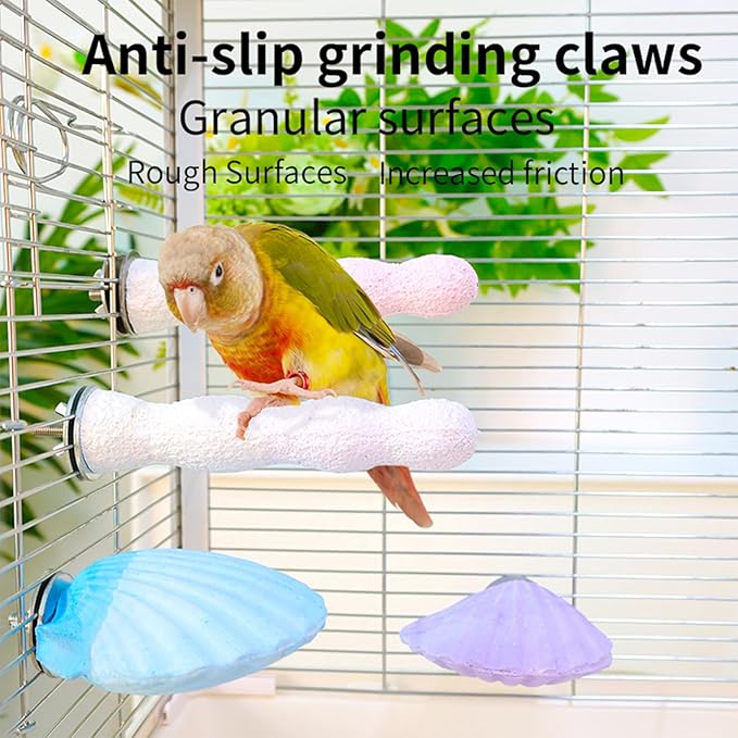 Parrot Perch Bird Perches for Cage Parrot Beak Grinding Stone Rough Surface - Image 4