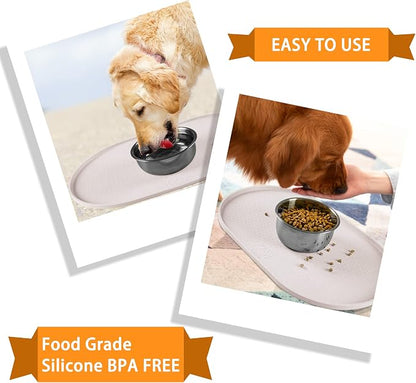 100% Waterproof 1.0" Raised Edge BPA Free Silicone Dog Food Mat, Pet Cat - Image 7