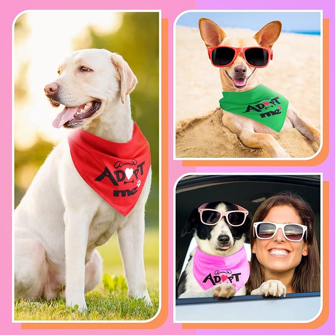 20 Pack Adopt Me Dog Bandanas Plain Adopt Me Triangle Dog Bandana Reversible - Image 7