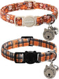 Lionet Paws 2pcs Pack Halloween Cat Collar, Cute Adjustable Cat Kitten Collar by lionetpaws
