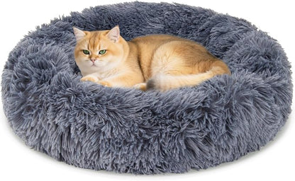 Cat Bed - Calming Cat Bed for Small Kittens Donut Washable Round for Indoor by Unknown