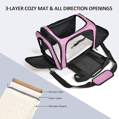 Henkelion Pet Carrier for Small Medium Cats Dogs Puppies up to 15 Lbs, TSA - Image 2
