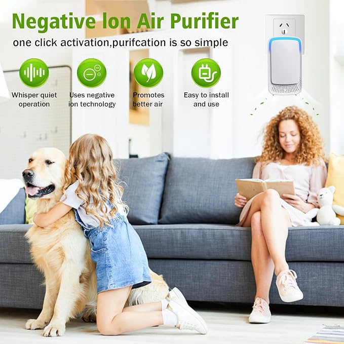 2026 New3 Pack Plug In Air Ionizers-Negative Ion Air Purifier - Image 2