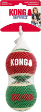 KONG Holiday Sport Balls 2-pk Assorted by KONG
