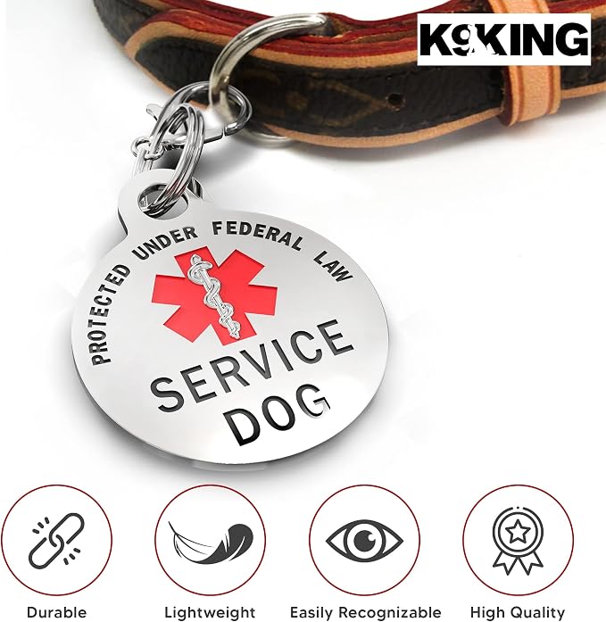 Service Dog TAG Small Breed Premium Double Sided Identification .999 Inch - Image 6