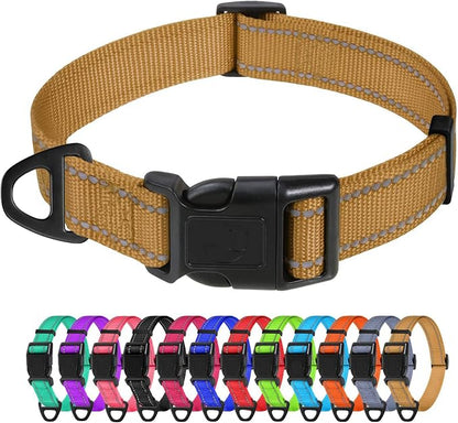 TagME Reflective Nylon Dog Collars, Adjustable Classic Collar by TagME