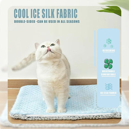 Two Uses'Cat Mat, Self Warming&Cooling Cat Mat.18 * 24in-Cooling Cat - Image 3