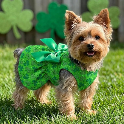St. Patrick's Day Dog Dress, Soft Breathable Pet Clothes - Image 5