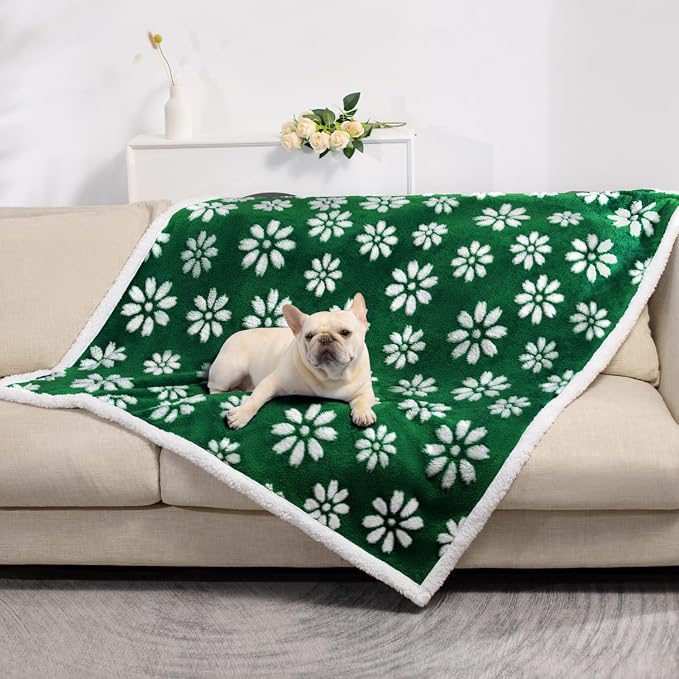 Waterproof Blanket for Dog Cat or Adult, Cute 3D Textured Flower Dog Blanket - Image 7