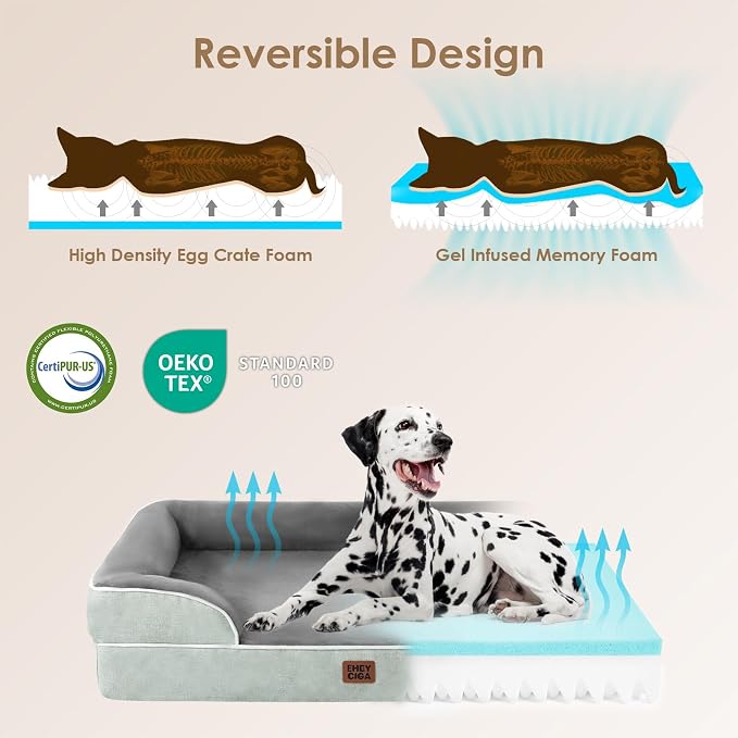 EHEYCIGA Orthopedic Dog Beds for Extra Large Dogs, Waterproof Memory Foam XL - Image 4