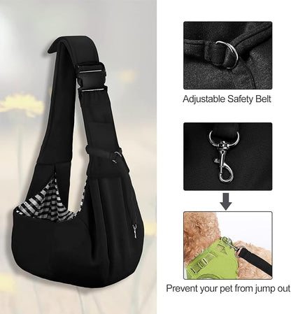 PETLOFT Reversible Dog Cat Sling Carrier, Small Dog Carrier, Adjustable Dog - Image 4