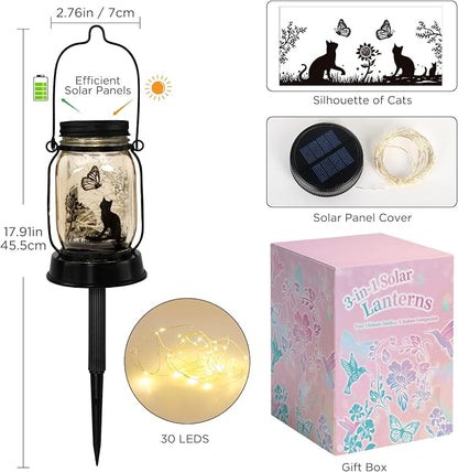 kyoryuger Cat Lover Gifts for Mom/Grandma/Women/Sister Cat Butterfly Solar - Image 6