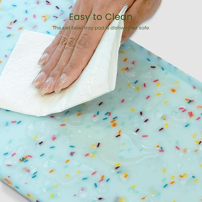Dog Food Mat Anti-Slip Silicone Dog Bowl Mat Thicker Pet Placemat Waterproof - Image 8