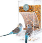 Rypet No Mess Automatic Bird Feeder Transparent Food Container Cage Acrylic by RYPET