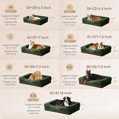 EHEYCIGA Orthopedic Dog Bed for Large Sized Dog, Waterproof Liner & Washable - Image 2