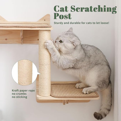 Cat Wall Shelves Set – Wall Mounted Cat Furniture - Image 5
