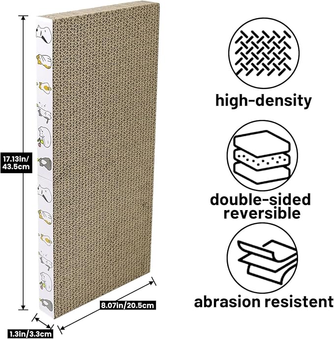 PatiencET Cat Scratcher Cardboard 5 PCS Cat Scratch Pad Reversible Scratcher - Image 2