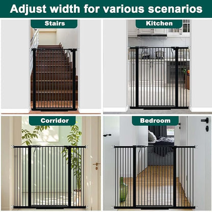 Fairy Baby 40.5" Extra Tall Baby Gate, 72.3"-76.7" Extra Wide Large Dog Pet - Image 7