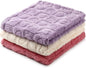 Tegeme 3 Pcs Small Dog Blanket 280 GSM Washable Pet Bed Cover Soft Fluffy Puppy by Tegeme