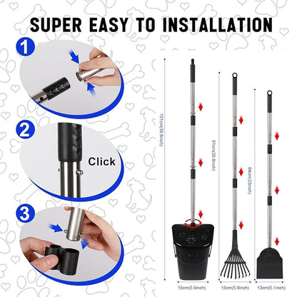 39.8'' Long Handle Dog Pooper Scooper - Image 4