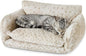 Hollypet Cat Bed Fluffy Plush Mutifuctional Double-Layer Soft Pet Couch by Hollypet
