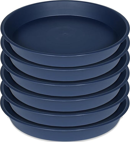 6 Pack Plastic Plant Saucer Planter Water Drip Tray, 4 5 6 7 8 9 10 11 12 inch by Bleuhome