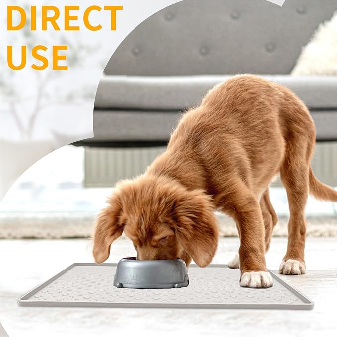 Ptlom Dog Food Mat Anti-Slip Pet Bowl Mats - Image 4