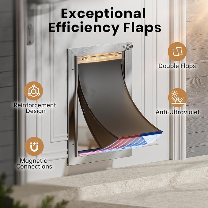 Cat Door, All Aluminum Small Dog Doggy Doggie Door - Image 2