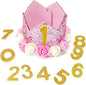 Pet Crown Dog Birthday Hat Reusable Birthday Party Crown Girl Cat Doggie by RIMOBUL