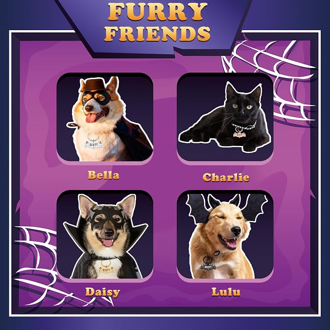 Bat Dog Tag, Halloween Personalized Dog Tags - Image 4