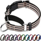 Martingale Dog Collar, Adjustable Nylon Reflective Collar by JOYEEIIOO
