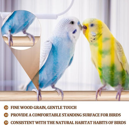 Sintuff 8 Pcs Bird Perches for Cage Accessories, Wooden Perch Rods Replacement - Image 4