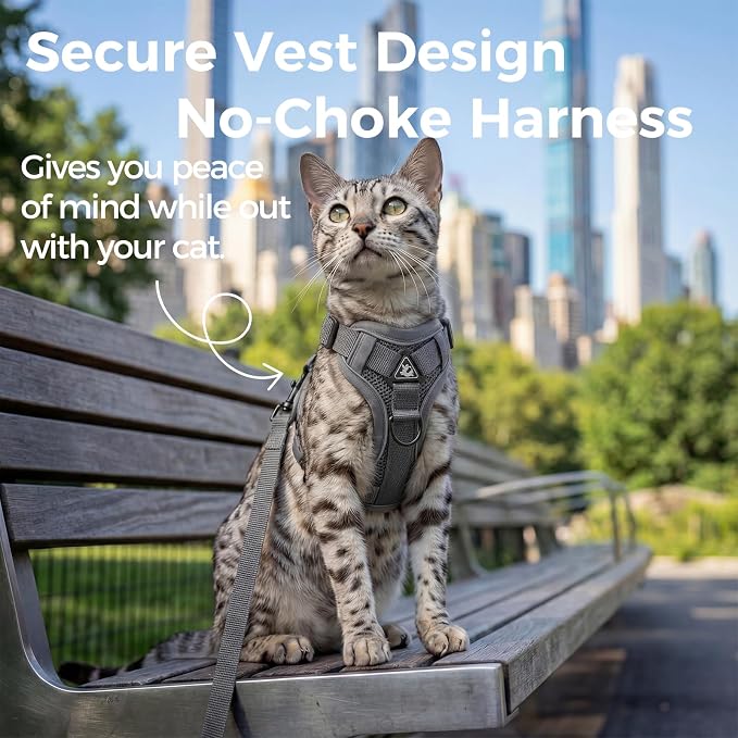 Cat Harness and Leash Set Escape Proof Tactical Medium Kitten Harness Emotional - Image 3