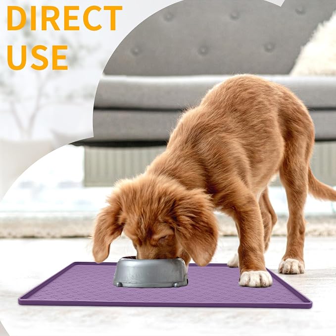 Ptlom Dog Food Mat Waterproof Pet Bowl Mats - Image 3