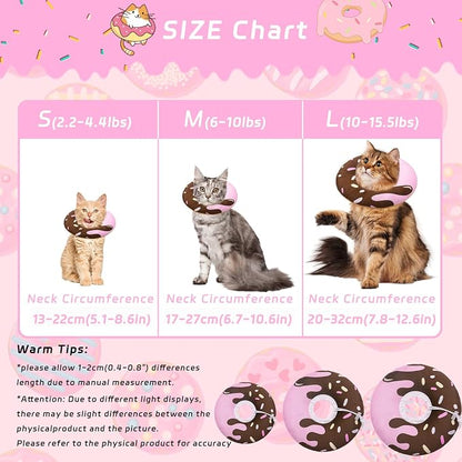 Cat Cone Collar Soft, Adjustable Cat Recovery Collar Kitten Cones to Stop - Image 2