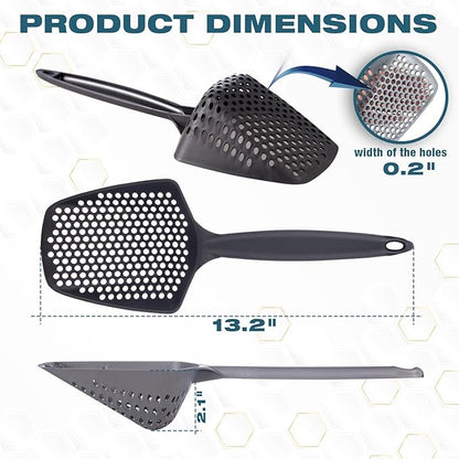 Set of 2 Cat Litter Scoop with Small Holes, Deep Sifting Shovel - Image 4