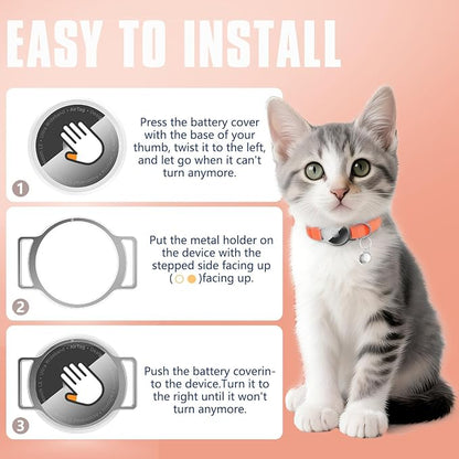 AirTag Cat Collar, Ultra Elastic Cat Tracker Collar, Airtag Holder Compatible - Image 4