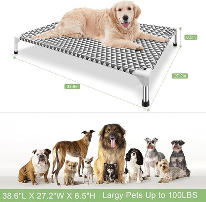 Elevated Outdoor Dog Bed, Large Size, Cotton Material, Non-Slip Feet, Fits up - Image 8