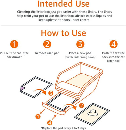Amazon Basics Cat Pee Pads, Super Absorbent, Odor Control, Universal Fit - Image 4
