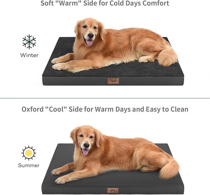 Plush Orthopedic Dog Bed for Medium Dogs & Puppies, Waterproof Dog Beds 29x18 - Image 3