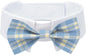 Segarty Dog Bow Tie Neck Girth 10.2-12.6in, Adjustable Blue Plaid Bowtie Collar by Segarty