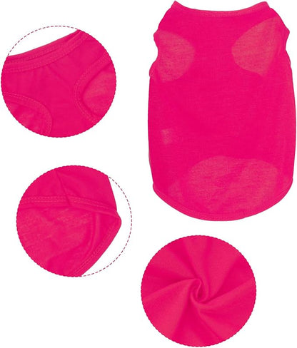 3 Pcs Cat Shirts Solid Color Dog Clothes Summer Sleeveless Stripe Pet T Shirts - Image 5
